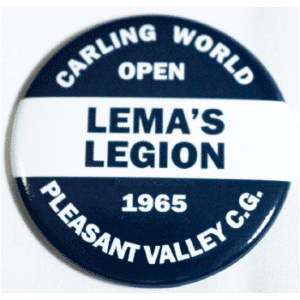 Lema's Legions Carling World Open Button