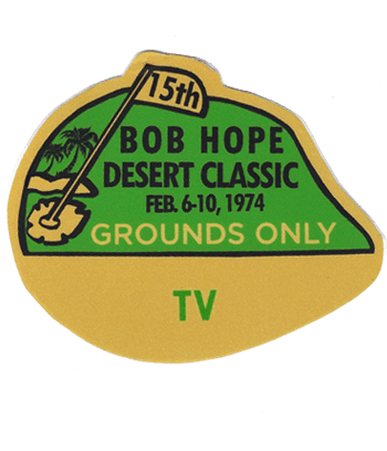 1974 Bob Hope Desert Classic TV Credentials Sticker or Magnet