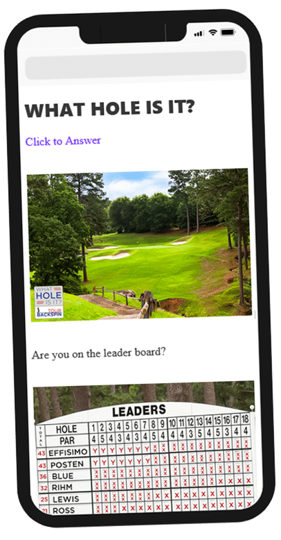 A picture of the Tour Backspin newsletter on Substack on a mobile phone