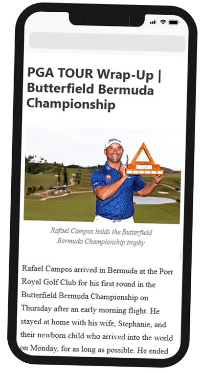A picture of the Substack Tour Backspin newsletter on a mobile device