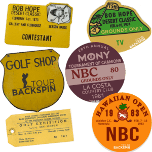A picture of the Retro Golf Sticker Set available on the Tour Backspin Golf Shop