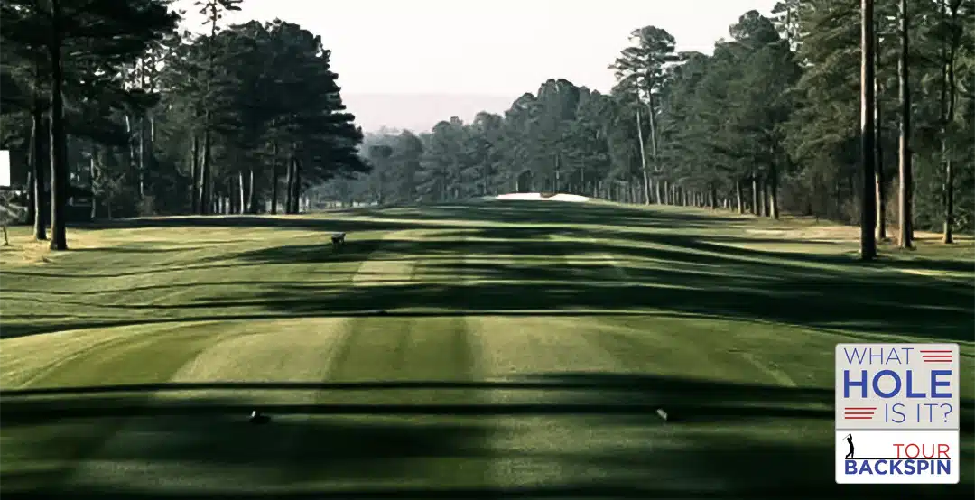 A picture of the golf hole used for the WHAT HOLE IS IT? contest from Tour Backspin